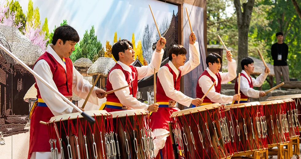 Korean Folk Village traditional drum performance