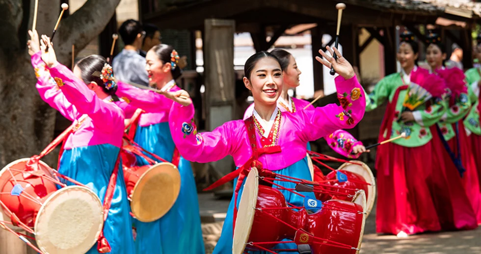Korean Folk Village traditional music dance performance
