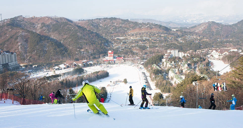 Ski slopes at Yongpyong Ski Resort